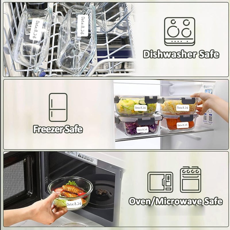 Lrogoe 1000 Pcs Blank Removable Freezer Labels Water Oil Resistant for Food Containers Jars Pantry Organization (Each Measures 1” x 2”) - Image 5